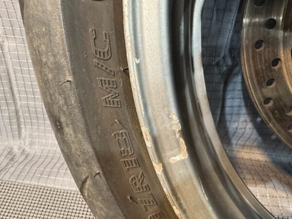 2002 91-03 Honda ST1100 Front Wheel Rim OEM Mounted With Shinko Verge Tire - Image 3