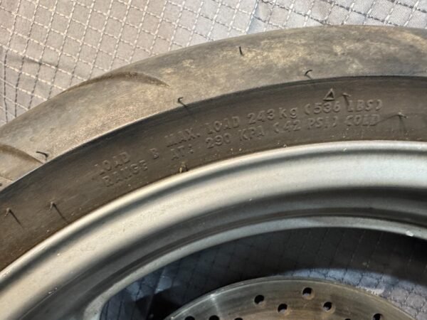 2002 91-03 Honda ST1100 Front Wheel Rim OEM Mounted With Shinko Verge Tire - Image 6