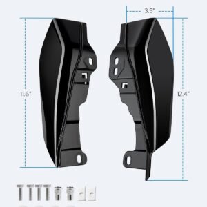 Mid-Frame Air Heat Deflector Shield For Touring Road King Street Glide 2017-2022