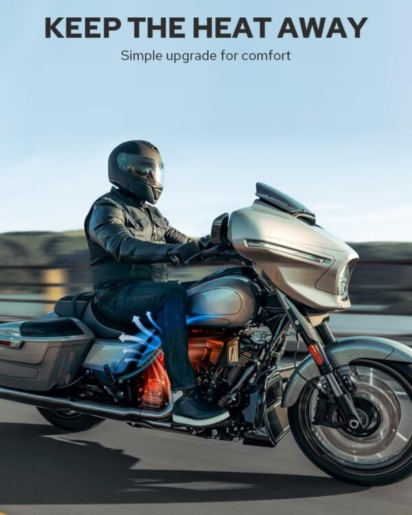 Mid-Frame Air Heat Deflector Shield For Touring Road King Street Glide 2017-2022 - Image 4