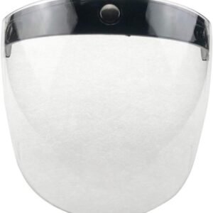 WANCAR Motorcycle Retro Flip Up Visor Wind Face Shield Lens Universal