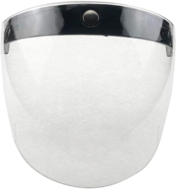 WANCAR Motorcycle Retro Flip Up Visor Wind Face Shield Lens Universal