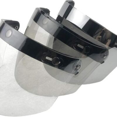 WANCAR Motorcycle Retro Flip Up Visor Wind Face Shield Lens Universal