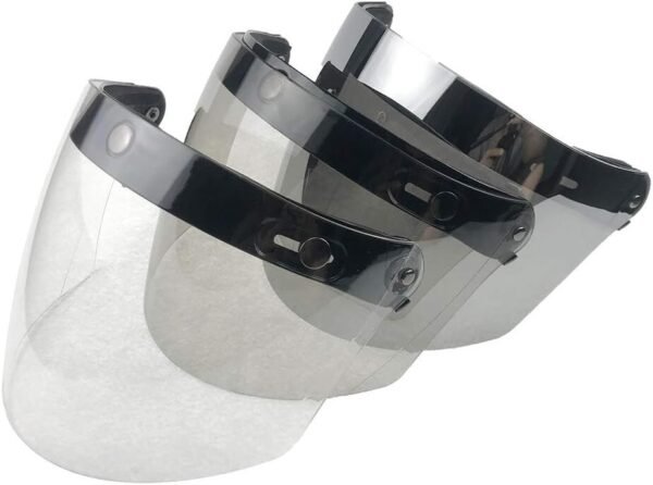 WANCAR Motorcycle Retro Flip Up Visor Wind Face Shield Lens Universal - Image 2