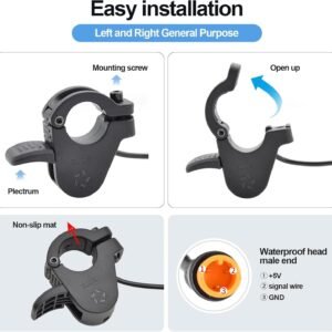 Electric Throttle 300X Thumb Throttle for 7/8Inch 22Mm Handlebars 12V-72V