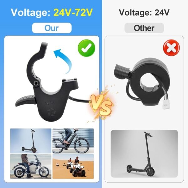 Electric Throttle 300X Thumb Throttle for 7/8Inch 22Mm Handlebars 12V-72V - Image 4