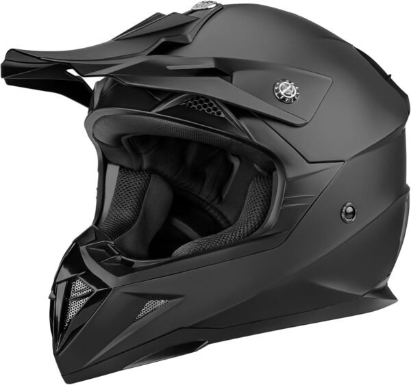 YEMA HELMET YM-915 SZ Med Matte Black FULL Face Adult Motorcycle Dirt Bike XL