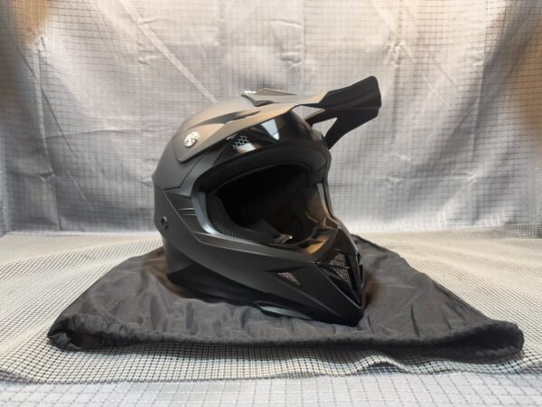 YEMA HELMET YM-915 SZ Med Matte Black FULL Face Adult Motorcycle Dirt Bike XL - Image 7