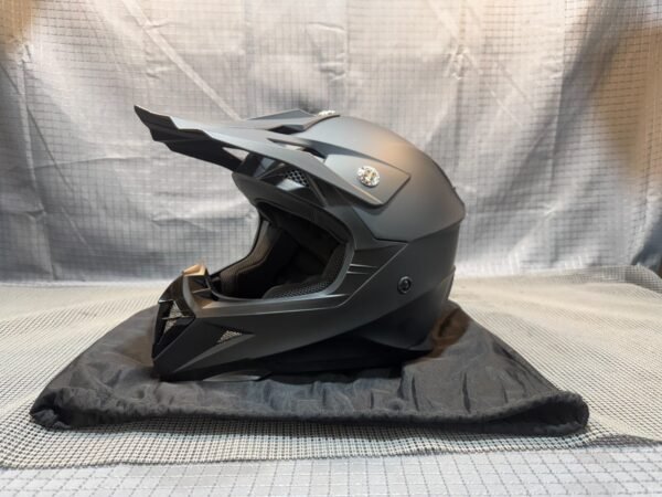 YEMA HELMET YM-915 SZ Med Matte Black FULL Face Adult Motorcycle Dirt Bike XL - Image 9