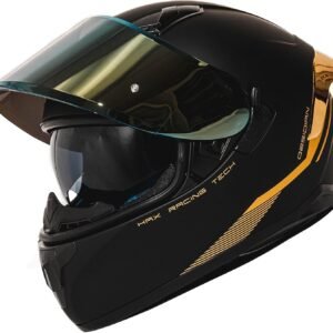 HAX ObsidianDual Visor  Adult Motorcycle Helmet for Motorbike - LARGE - DAMAGED