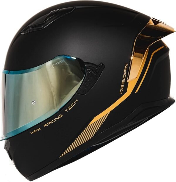 HAX ObsidianDual Visor  Adult Motorcycle Helmet for Motorbike - LARGE - DAMAGED - Image 2
