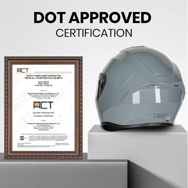 Favoto Full Face Motorcycle Helmet DOT Approved, Cascos para Motos Snowmobile Di - Image 7