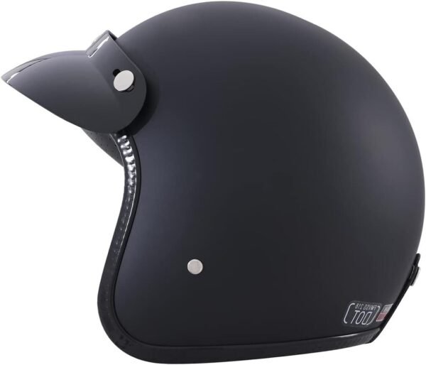 Harssidanzar Retro Motorcycle Helmet 3/4 Open Face Helmet Vintage Style for Men - Image 3