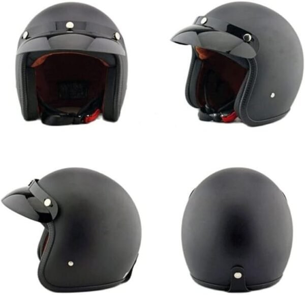 Harssidanzar Retro Motorcycle Helmet 3/4 Open Face Helmet Vintage Style for Men - Image 6