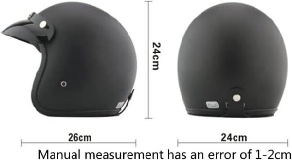 Harssidanzar Retro Motorcycle Helmet 3/4 Open Face Helmet Vintage Style for Men - Image 7