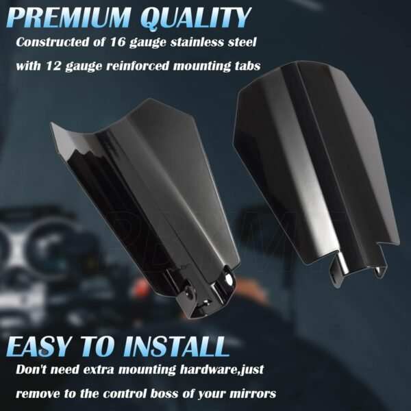 Gloss Black Coffin Cut Handguards for Harley Touring Glide Road King 14-23 - Image 4
