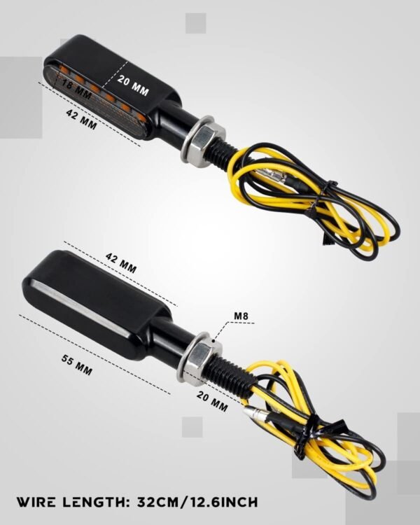 Smoked LED Sequential Turn Signals Front Rear Universal for Harley Honda Yamaha - Image 2