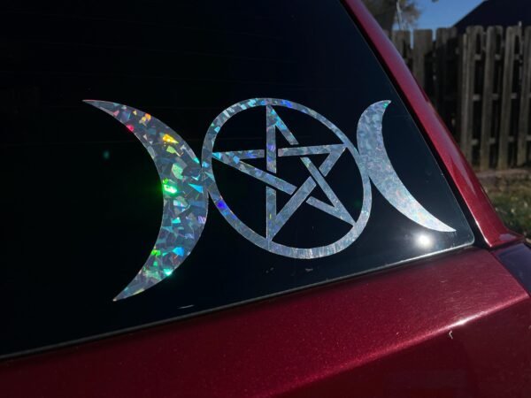 Triple Moon Sticker Vinyl Decal - Image 2